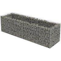 vidaXL Gabion Raised Bed Galvanised Steel 180x50x50 cm, Silver