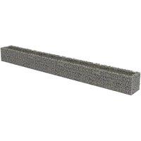 vidaXL Gabion Raised Bed Galvanised Steel 540x50x50 cm, Silver