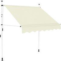 vidaXL Manual Retractable Awning 150cm Cream, Cream