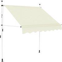 vidaXL Manual Retractable Awning 200cm Cream, Cream