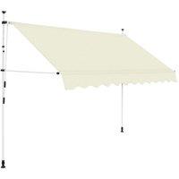 vidaXL Manual Retractable Awning 250cm Cream, Cream