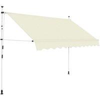 vidaXL Manual Retractable Awning 300cm Cream, Cream
