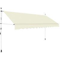 vidaXL Manual Retractable Awning 400cm Cream, Cream