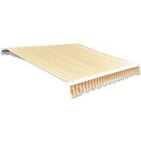 vidaXL Awning Top Sunshade Canvas Orange & White 500X300cm, Orange