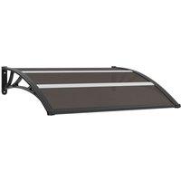 vidaXL Door Canopy Black 120x80 cm PC, Black