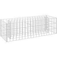 vidaXL Gabion Raised Bed Galvanised Steel 90x30x30 cm, Silver