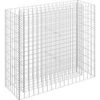 vidaXL Gabion Raised Bed Galvanised Steel 90x30x90 cm, Silver