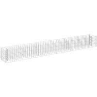 vidaXL Gabion Raised Bed Galvanised Steel 270x30x30 cm, Silver