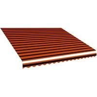 vidaXL Awning Top Sunshade Canvas Orange And Brown 400X300cm, Multi