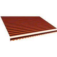 vidaXL Awning Top Sunshade Canvas Orange And Brown 500X300cm, Multi