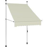 vidaXL Manual Retractable Awning 100cm Cream, Cream