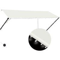 vidaXL Retractable Awning with LED 300x150 cm Cream, Cream