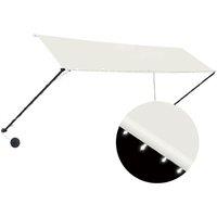 vidaXL Retractable Awning with LED 350x150 cm Cream, Cream