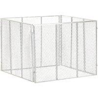 vidaXL Garden Composter 100X100X77cm Galvanised Iron, Silver