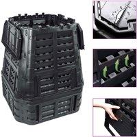 vidaXL Garden Composter Black 93.3X93.3X113cm 740 L, Black