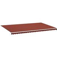 vidaXL Replacement Fabric for Awning Orange and Brown 6x3.5 m, Orange