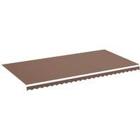 vidaXL Replacement Fabric for Awning Brown 6x3 m, Brown