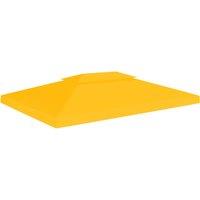 vidaXL 2-Tier Gazebo Top Cover 310 g/m 4x3 m Yellow, Yellow