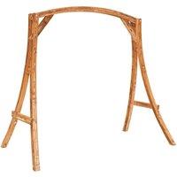 vidaXL Swing Frame Solid Bent Wood with Teak Finish, Brown
