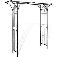 vidaXL Garden Arch 200x52x204cm, Black