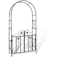 vidaXL Garden Arch Door, Black