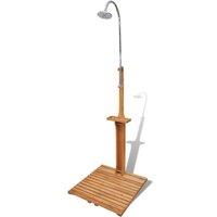 vidaXL Wooden Garden Shower, Brown