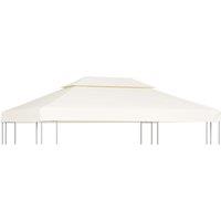 VidaXL Gazebo Cover Canopy Replacement 310 g / m Cream White 3 x 4 m