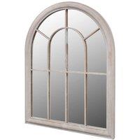 vidaXL Rustic Arch Garden Mirror 69x89cm for Indoor and Outdoor Use, Black