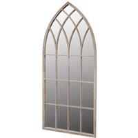 vidaXL Gothic Arch Garden Mirror 50x115cm, Green