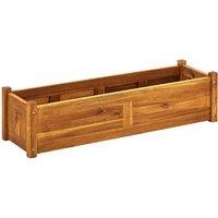 vidaXL Garden Raised Bed Acacia Wood 100x30x25cm, Brown