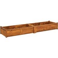 vidaXL Garden Raised Bed Acacia Wood 200x50x25cm, Brown