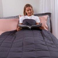 Highams Weighted Blanket Sensory Anxiety Sleep Therapy Quilted Grey 125 X 180 Cm 6Kg, Grey