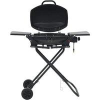 vidaXL Portable Gas BBQ Grill With Large Cooking Zone Black
