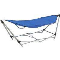 vidaXL Hammock With Foldable Stand Blue, Blue