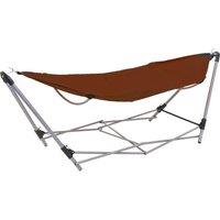 VidaXL Hammock with Foldable Stand Brown, Brown