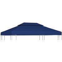 vidaXL 2-tier Gazebo Top Cover 310 G/M 4x3m Blue, Blue