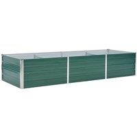 vidaXL Garden Raised Bed Galvanised Steel 240x80x45cm Green, Green