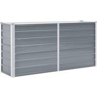 VidaXL Garden Raised Bed Galvanised Steel 160x40x77 cm Grey, Grey
