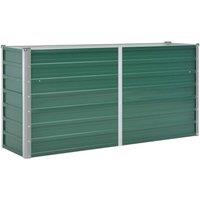 vidaXL Garden Raised Bed Galvanised Steel 160x40x77cm Green, Green