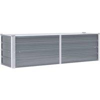 vidaXL Garden Raised Bed Galvanised Steel 160x40x45cm Grey, Grey