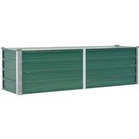 vidaXL Garden Raised Bed Galvanised Steel 160x40x45cm Green, Green
