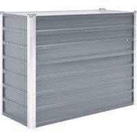 vidaXL Garden Raised Bed Galvanised Steel 100x40x77cm Grey, Grey