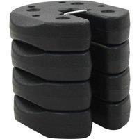 vidaXL Gazebo Weight Plates 4 Pcs Black 220x30mm Concrete, Black