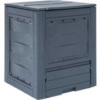 vidaXL Garden Composter Grey 60x60x73cm 260 L, Grey