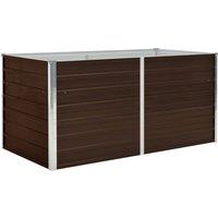 vidaXL Raised Garden Bed Brown 160x80x77cm Galvanised Steel, Brown