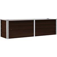 vidaXL Garden Raised Bed Brown 160x40x45cm Galvanised Steel, Brown