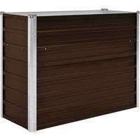 vidaXL Garden Raised Bed Brown 100x40x77cm Galvanised Steel, Brown
