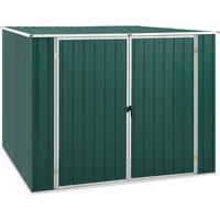 vidaXL Garden Shed Green 195x198x159 cm Galvanised Steel, Green