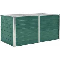 vidaXL Raised Garden Bed 160x80x77cm Galvanised Steel Green, Green