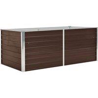 vidaXL Raised Garden Bed 160x80x45cm Galvanised Steel Brown, Brown